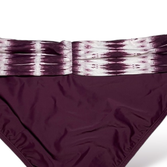 Into the Bleu by Amerex Fold-Over Shirred Side and Back Bikini Bottoms - Picture 5 of 6